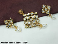 Traditional Kundan Pendant Set with Pearl Drop Earrings – Ethnic Party Wear Jewelry