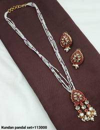 Classic Kundan Pandal Necklace and Earring Set