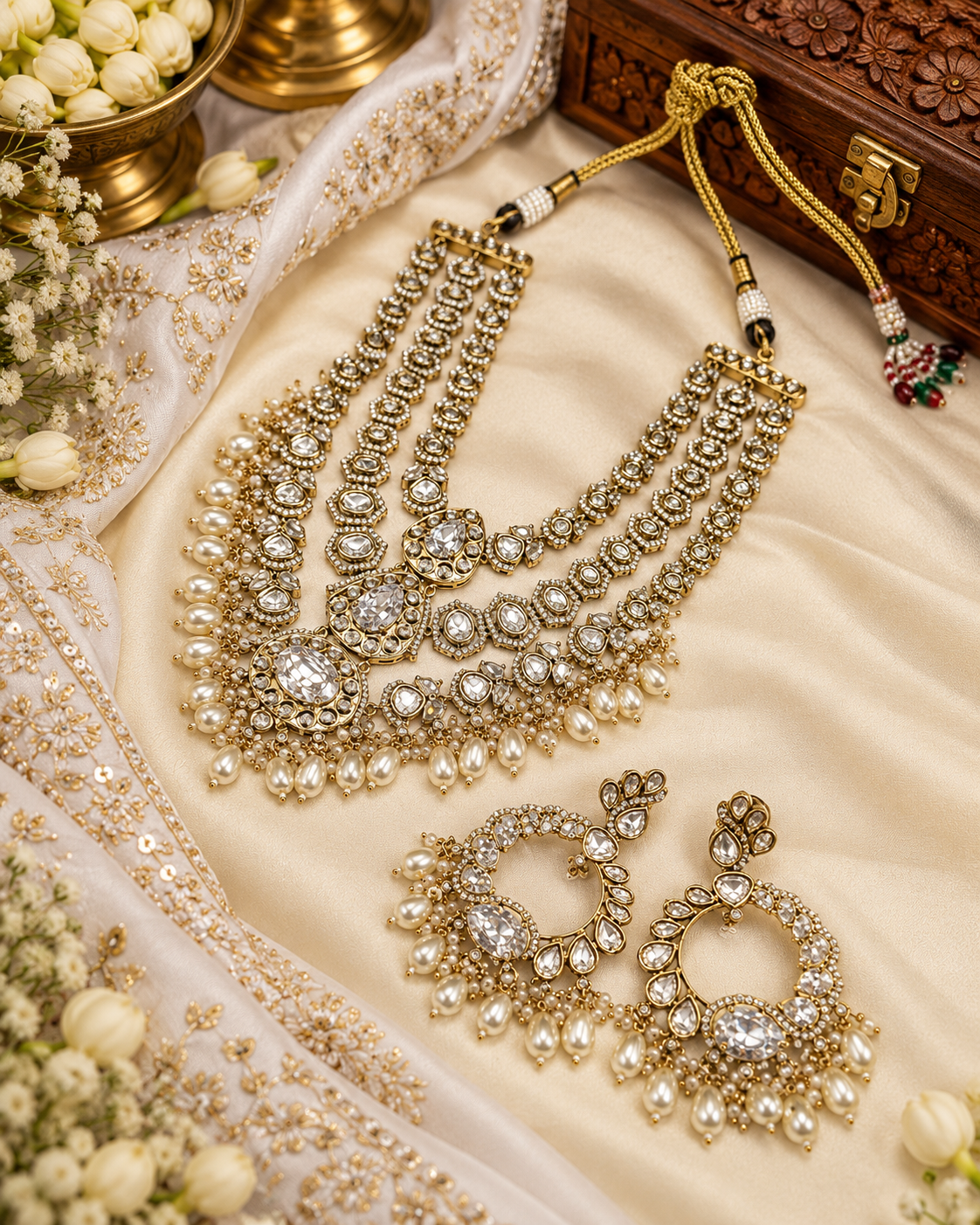 Multi-Layer Kundan Haram Set