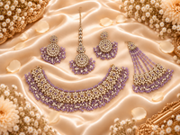 Deep Maroon Antique Gold Choker Set with Traditional Jhumar/Passa