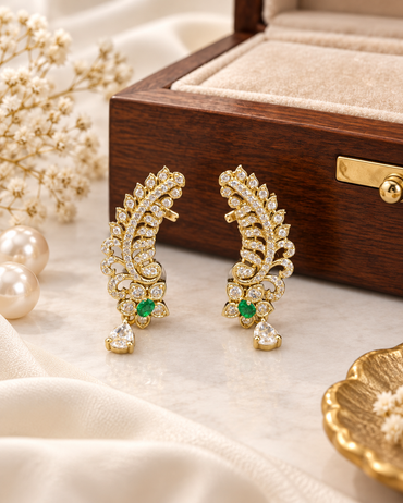 Crystal Ear Crawlers Elegant Scalloped