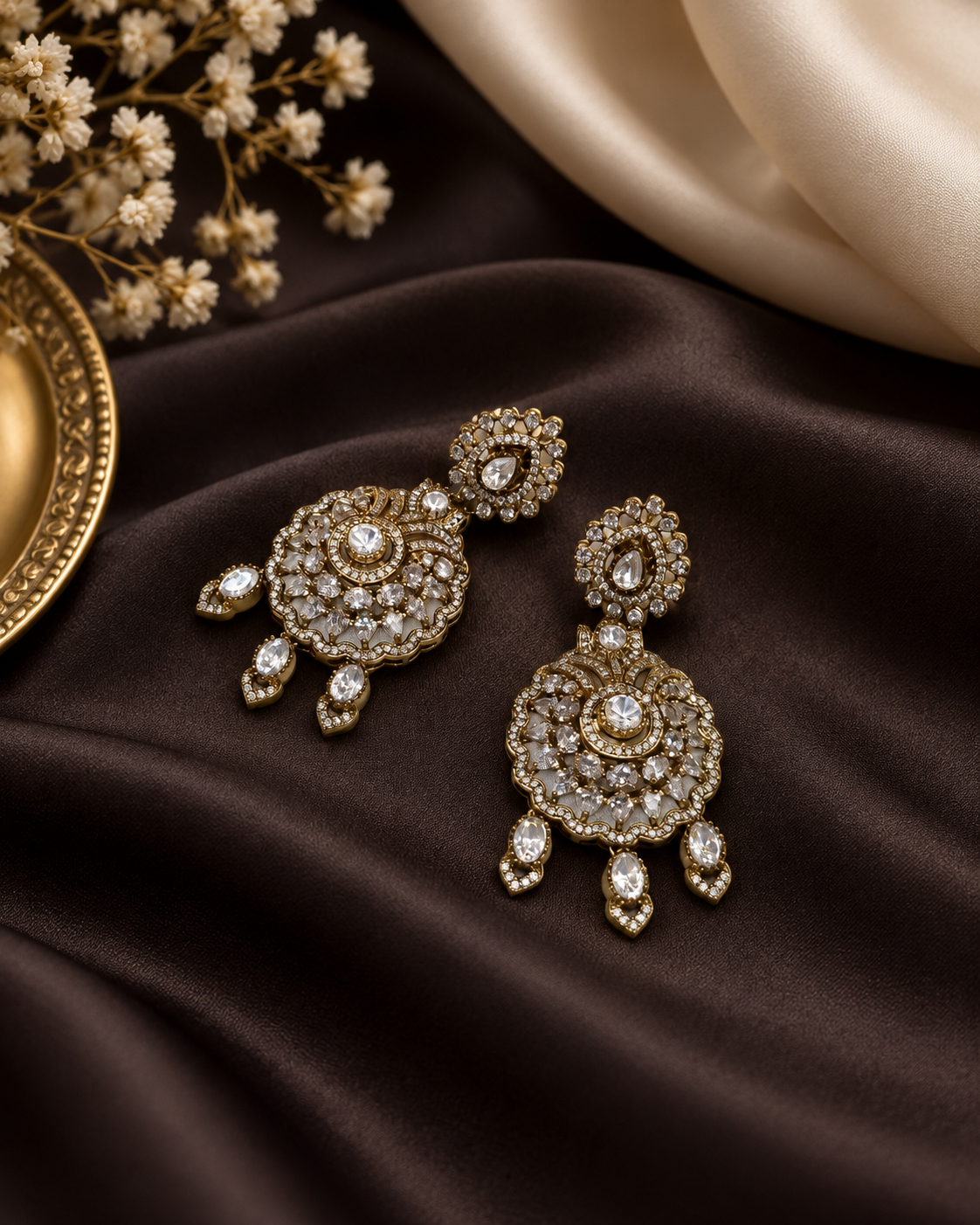 Royal Medallion Kundan Earrings