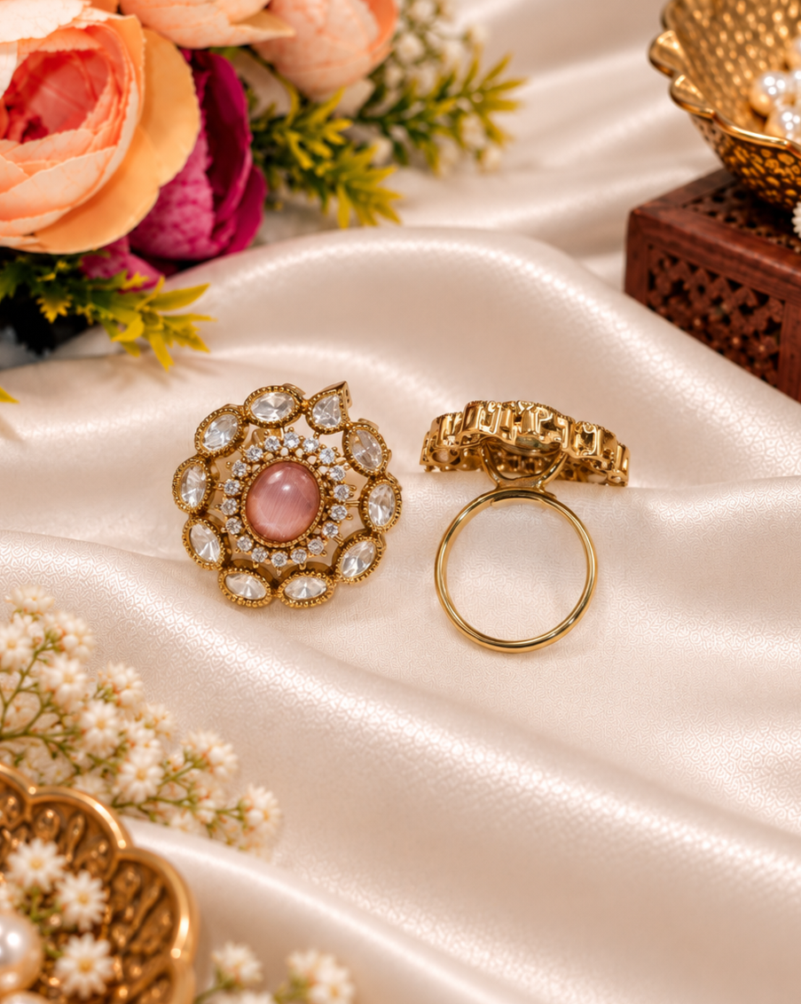 Imperial Mandala Kundan Ring
