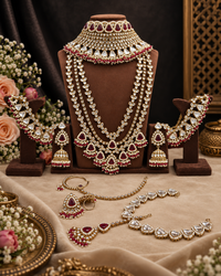 Bridal Choker & Multi-Layered Haar Jewelry Set