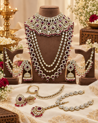 Complete Handcrafted Bridal Necklace Set