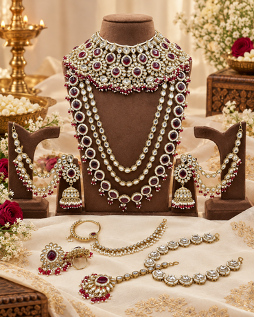 Complete Handcrafted Bridal Necklace Set