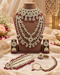 Royal Bridal Jewelry Set – Multi-Layered Haar & Choker Set
