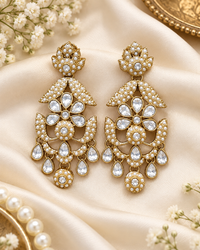 Royal Chandelier Earrings Antique Gold Ethnic Statement Jewelry