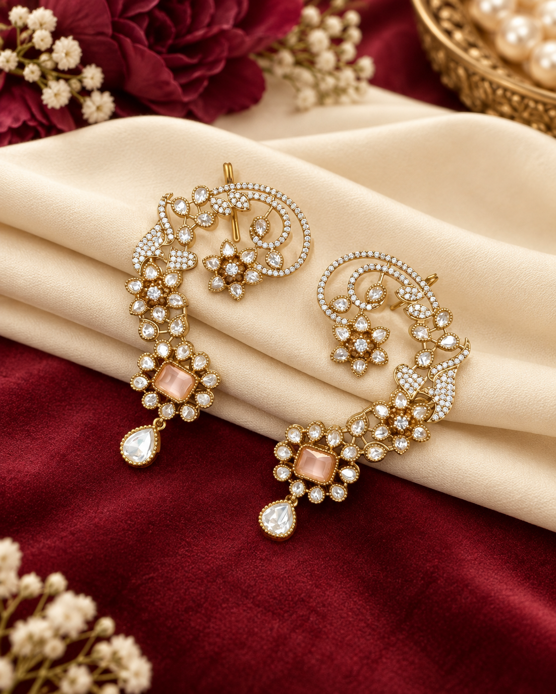 Statement Kundan Ear Cuff Earings