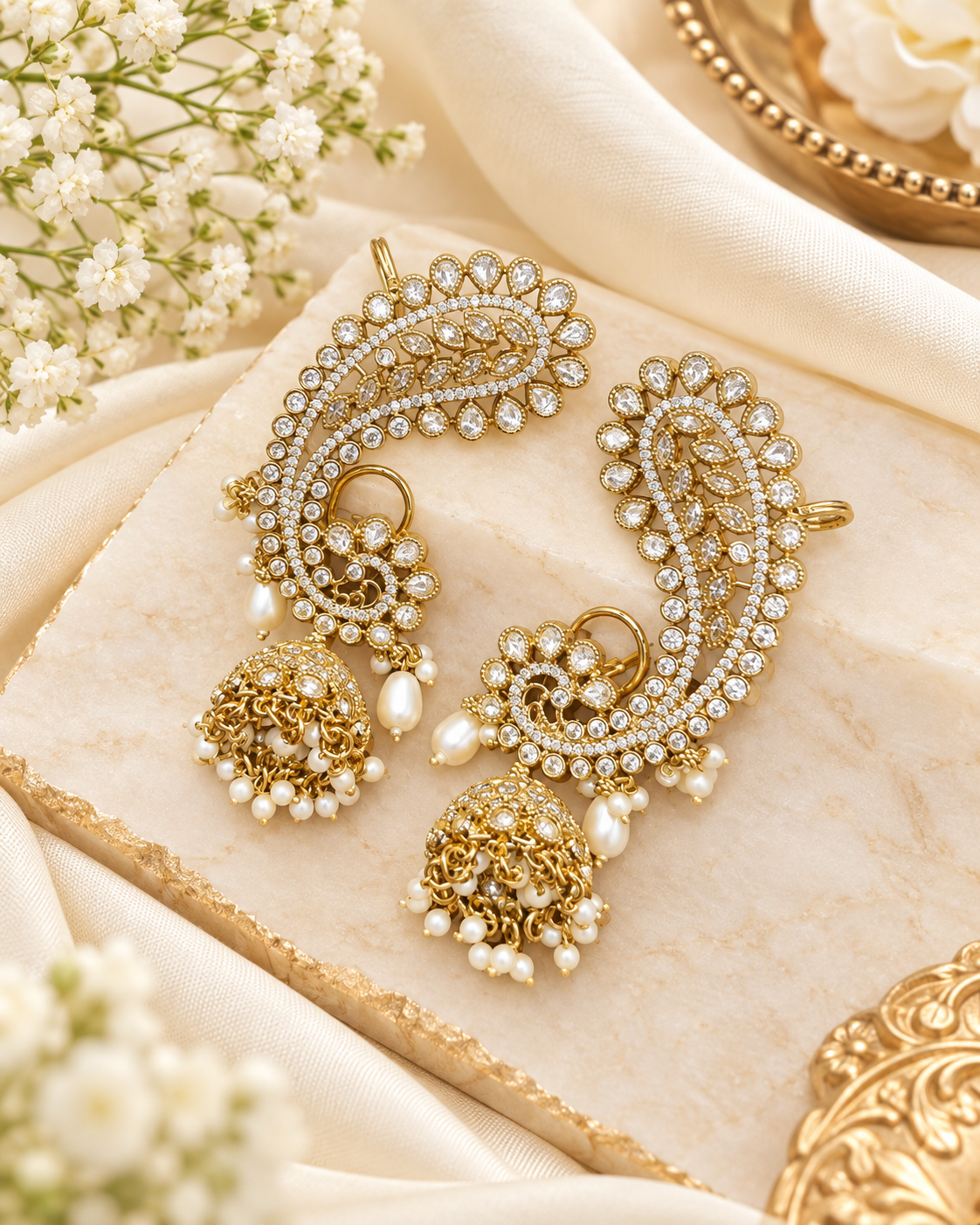 Royal Ambi Jhumka Ear Cuffs