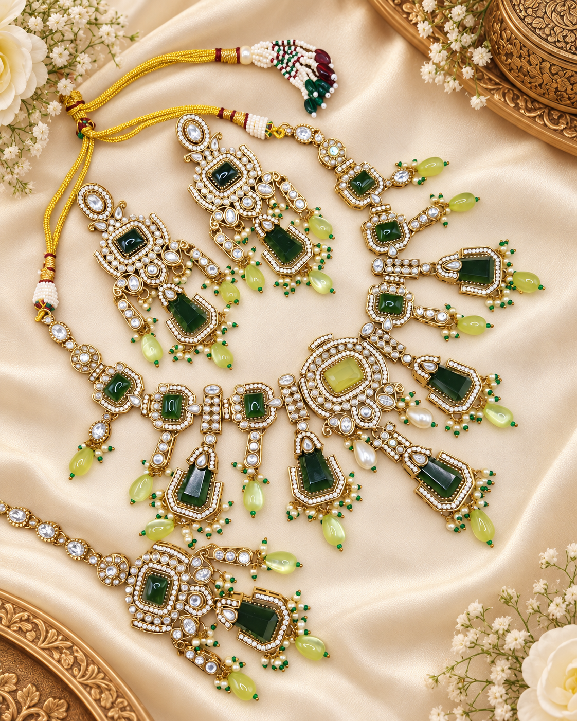 Handcrafted Architectural Kundan Necklace Set