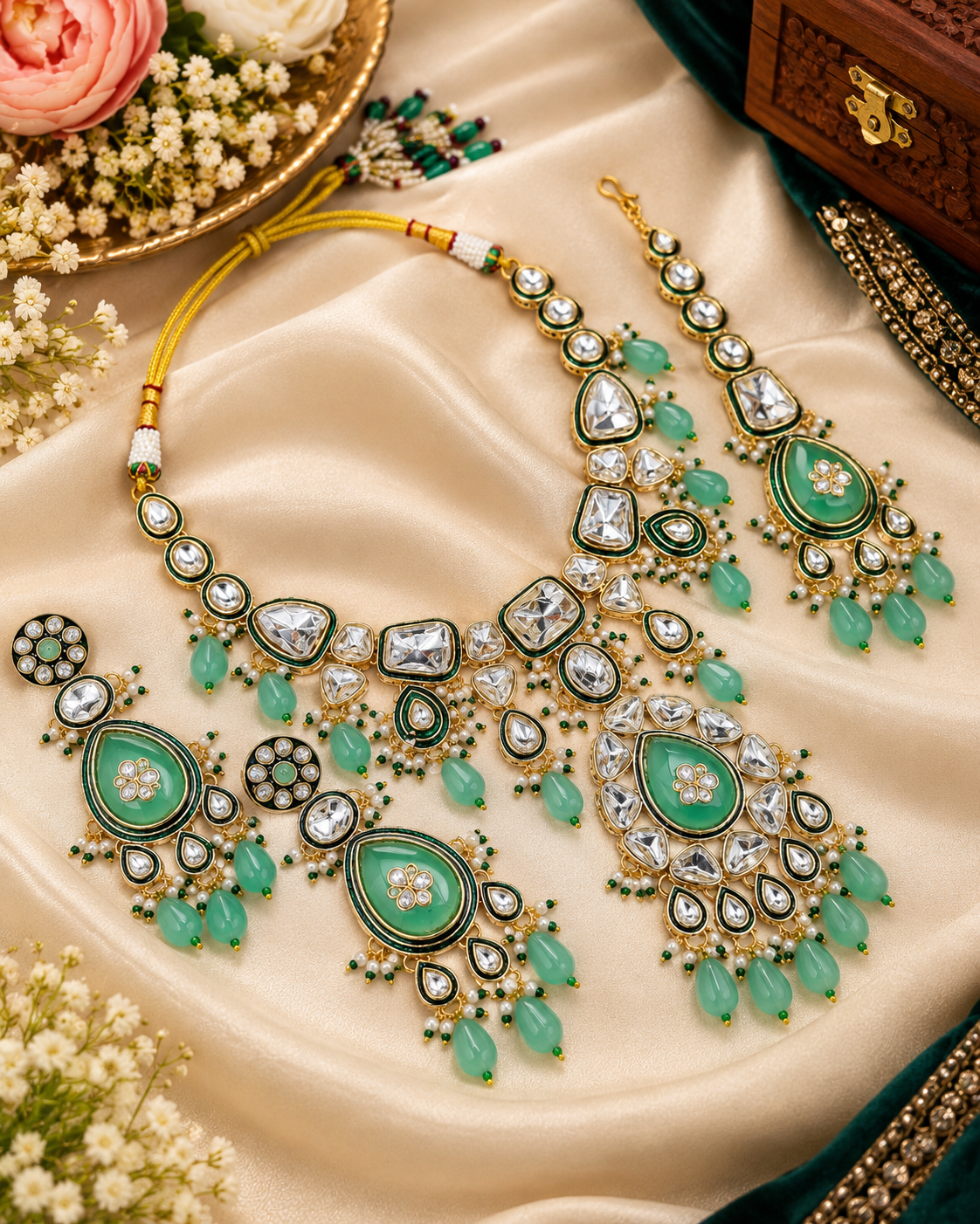 Handcrafted Royal Kundan Jewelry Set