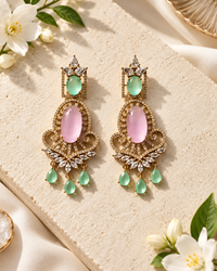 American Diamond Drop Dangler Earrings For Women & Girls