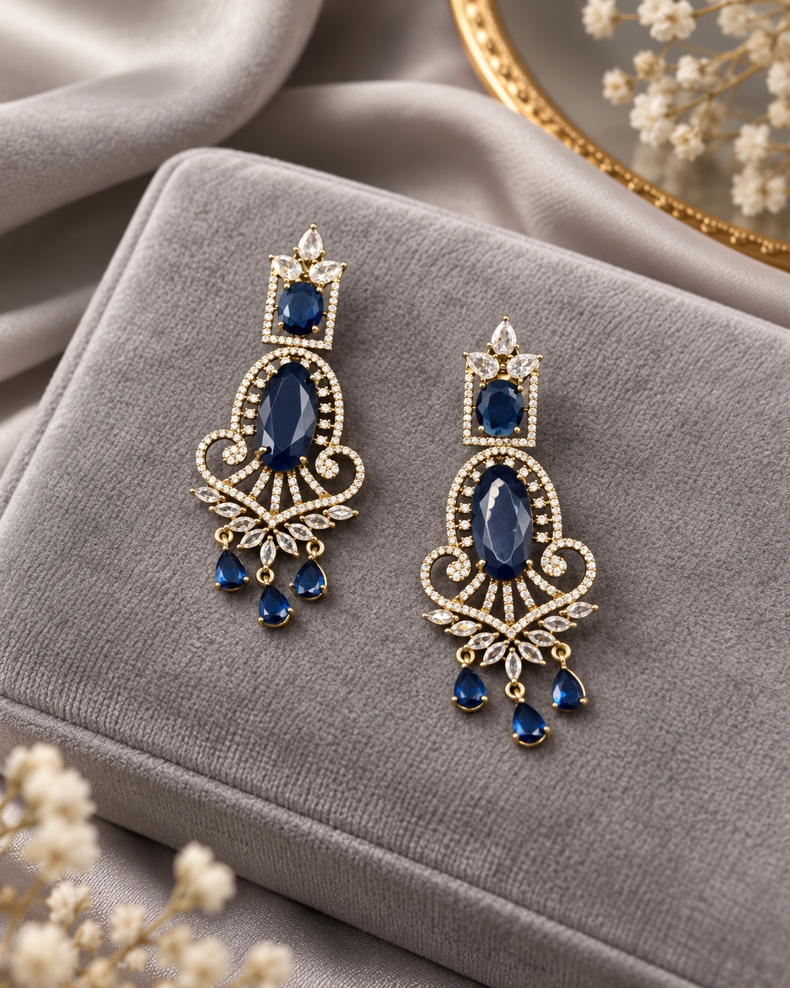 American Diamond Drop Dangler Earrings For Women & Girls