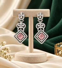 Tiered Crystal Statement Drop Earrings