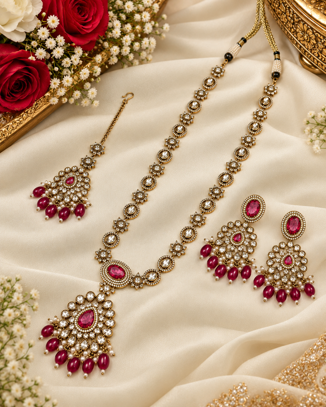 Royal Heritage Kundan Long Haram Set