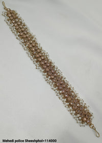 Antique Gold Plated With Pearl Sheeshphol