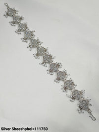 Antique Gold & Silver Plated With Pearl Sheeshphol