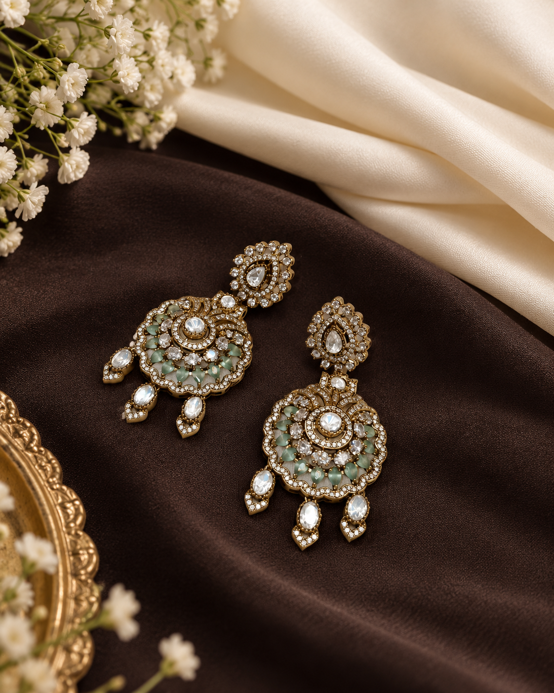 Royal Medallion Kundan Earrings