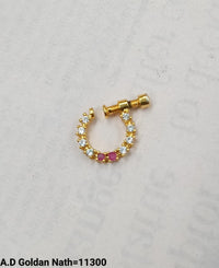 Traditional Stylish Gold Plated Nose Pin