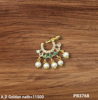 Gold Plated Traditional Stylish Ethnic Nose Pin