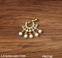 Gold Plated Traditional Stylish Ethnic Nose Pin