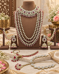 Bridal Choker & Grand Multi-Strand Haar Jewelry Set