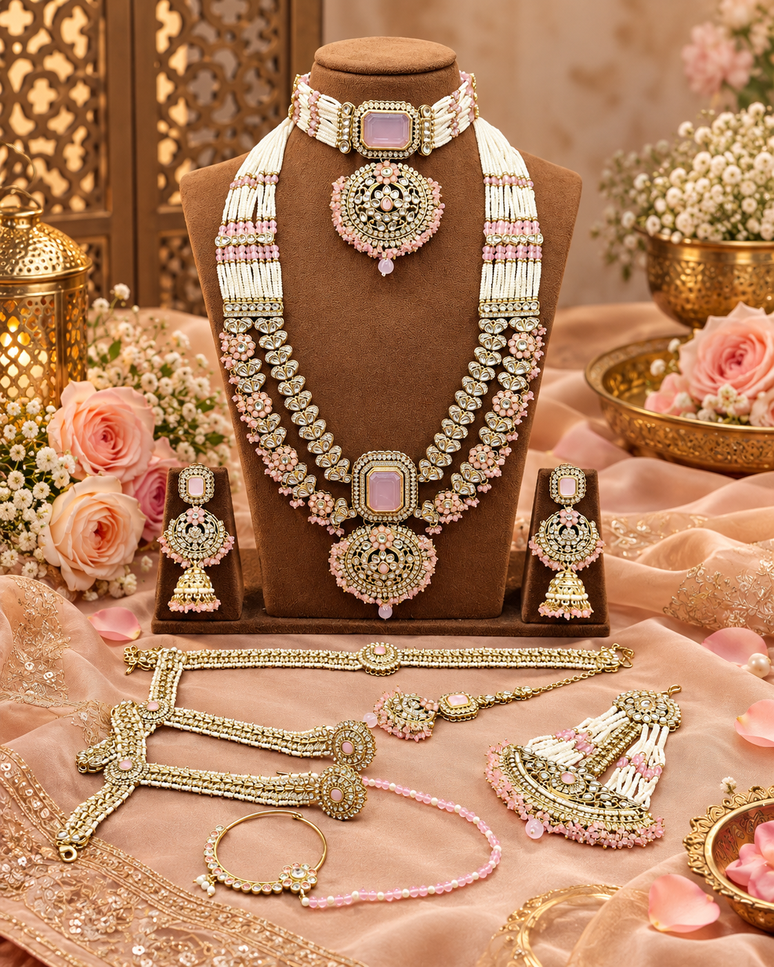 Royal Kundan & Pearl Bridal Jewellery Set