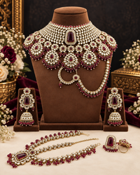 Antique Gold Finish Grand Bridal Jewellery Set