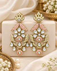 Royal Chandelier Earrings Antique Gold Ethnic Statement Jewelry