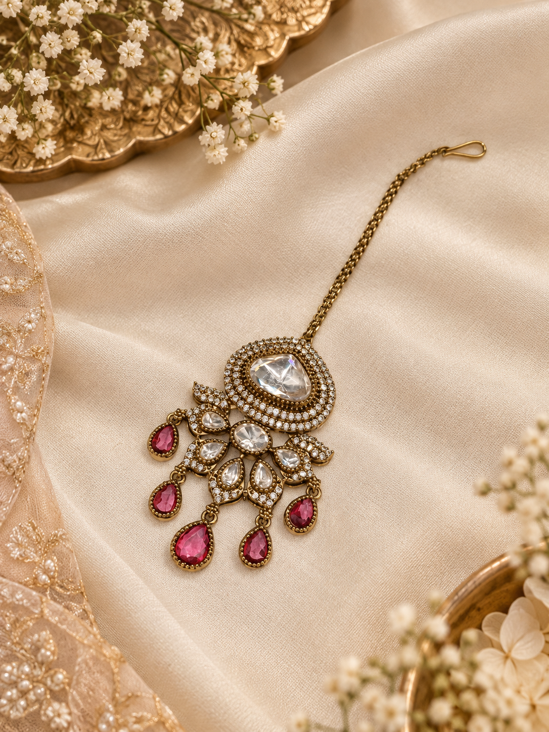 TRADITIONAL HERITAGE KUNDAN MAANG TIKKA