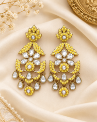 Royal Chandelier Earrings Antique Gold Ethnic Statement Jewelry