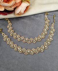 Handcrafted Crystal Beaded Payal Set