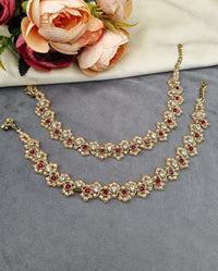 Handcrafted Crystal Beaded Payal Set
