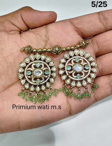 Traditional Premium CZ Mangalsutra Pendant with Kundan Detailing
