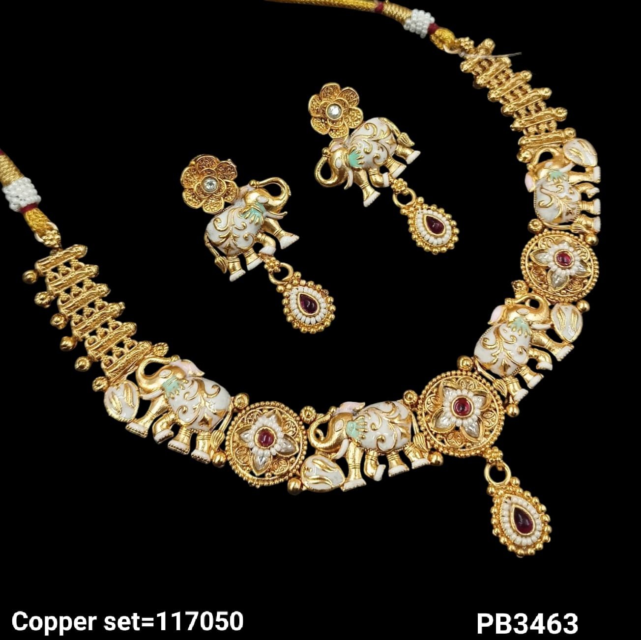 Copper Gold Polish Necklace Set