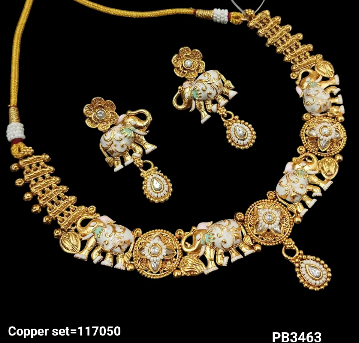Copper Gold Polish Necklace Set