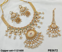 Traditional Copper Gold Polish Necklace Set