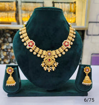 Traditional Intricate Necklace & Jhumka Earrings Set