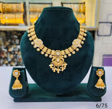 Traditional Intricate Necklace & Jhumka Earrings Set