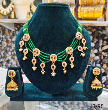 Stunning Multi-Stone Pendant Necklace with Matching Earrings