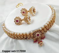 Copper Gold Polish Traditional Necklace Set