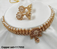 Copper Gold Polish Traditional Necklace Set