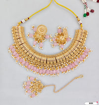 Traditional Copper Gold Tone Necklace Set