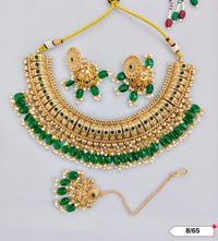 Traditional Copper Gold Tone Necklace Set