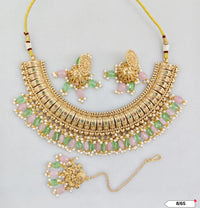 Traditional Copper Gold Tone Necklace Set