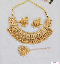Traditional Copper Gold Tone Necklace Set