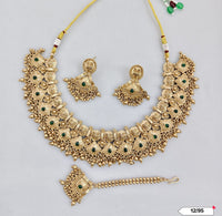 Traditional Copper Gold Tone Necklace Set