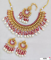 Traditional Copper Gold Tone Necklace Set