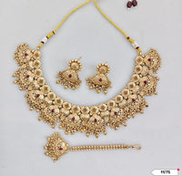 Traditional Copper Gold Tone Necklace Set
